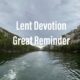 Lent Devotion past reminder